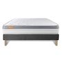 Voir la diapositive 2 : SEPTNUITS Matelas + sommier gris Memo Zen Mousse à mémoire de forme 5 zones de confort MAXI épaisseur