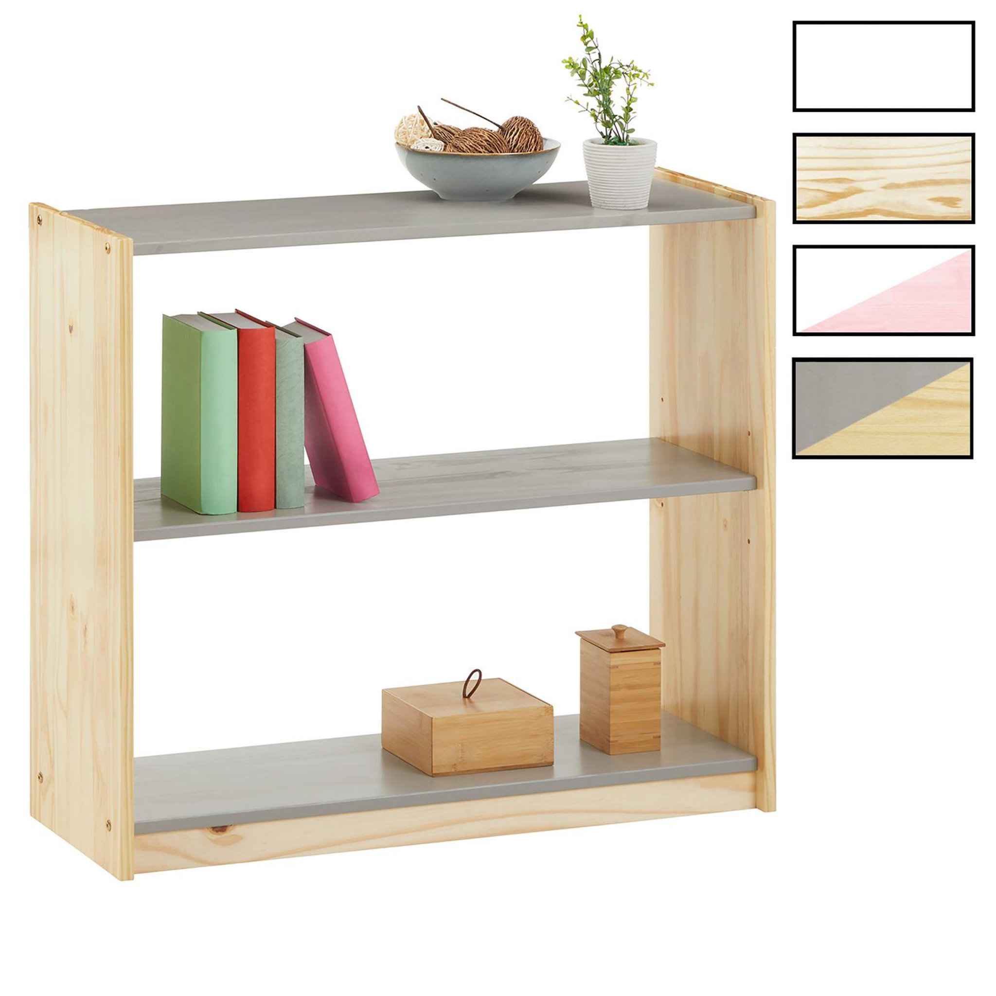 IDIMEX Etagère en pin REGALE, 3 tailles et 3 coloris disponibles. Coloris disponibles : Marron
