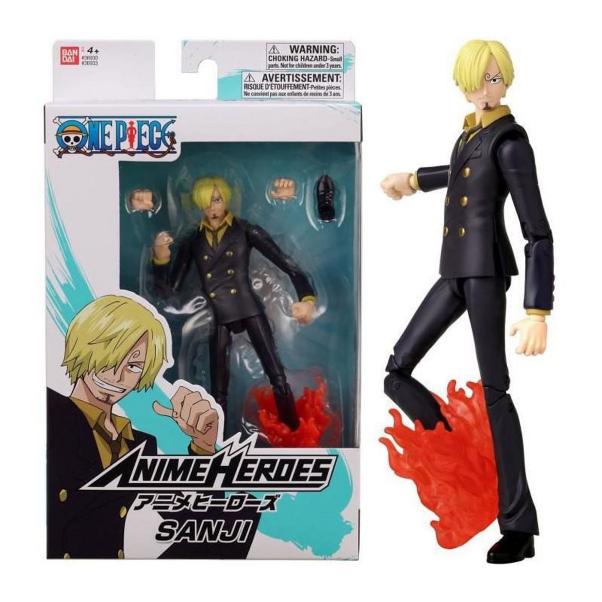 BANDAI BANDAI Anime Heroes - One Piece - Figurine Anime heroes 17 cm - Sanji