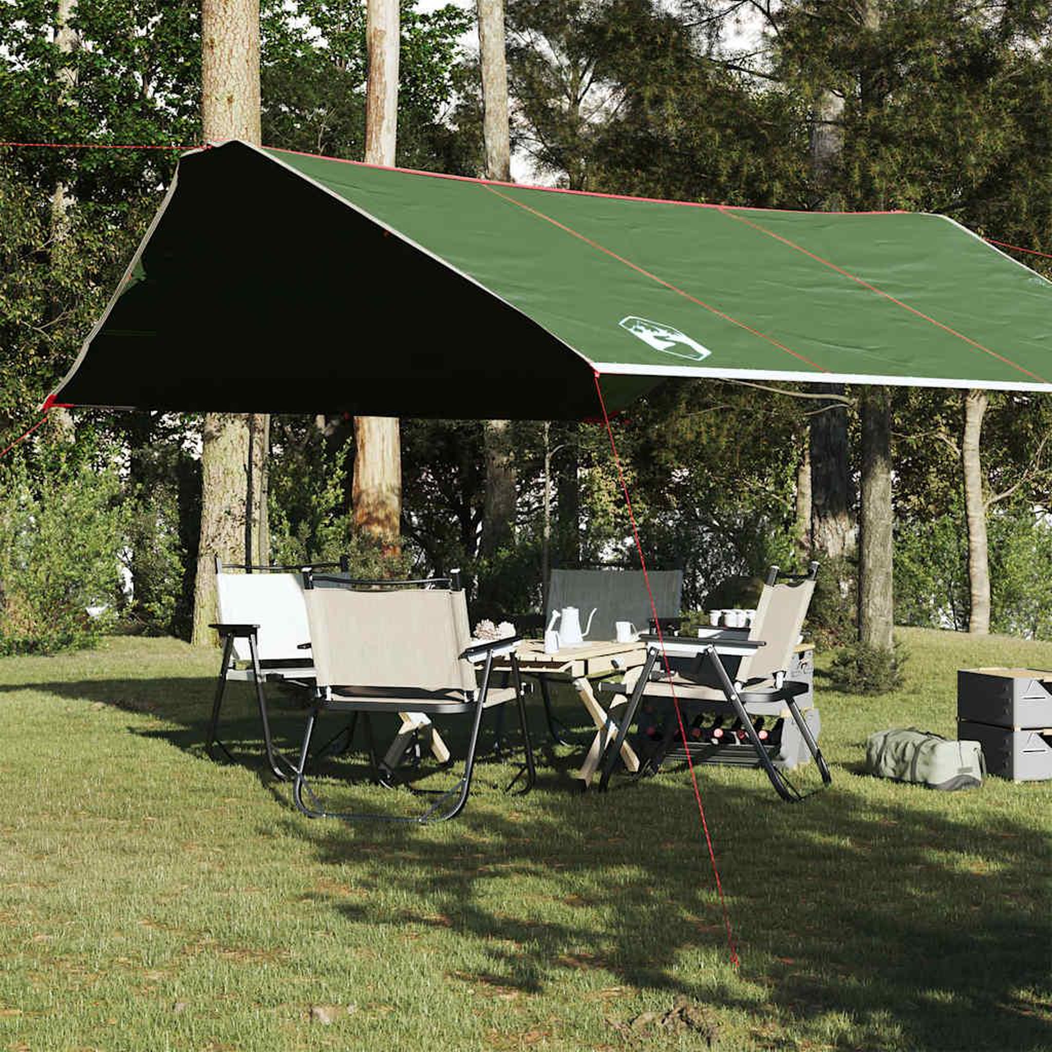 VIDAXL Bache de camping vert 420x440 cm impermeable