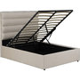 Voir la diapositive 3 : Habitat et Jardin Lit double en velours design  Livigno  - 160 x 200 cm - Beige
