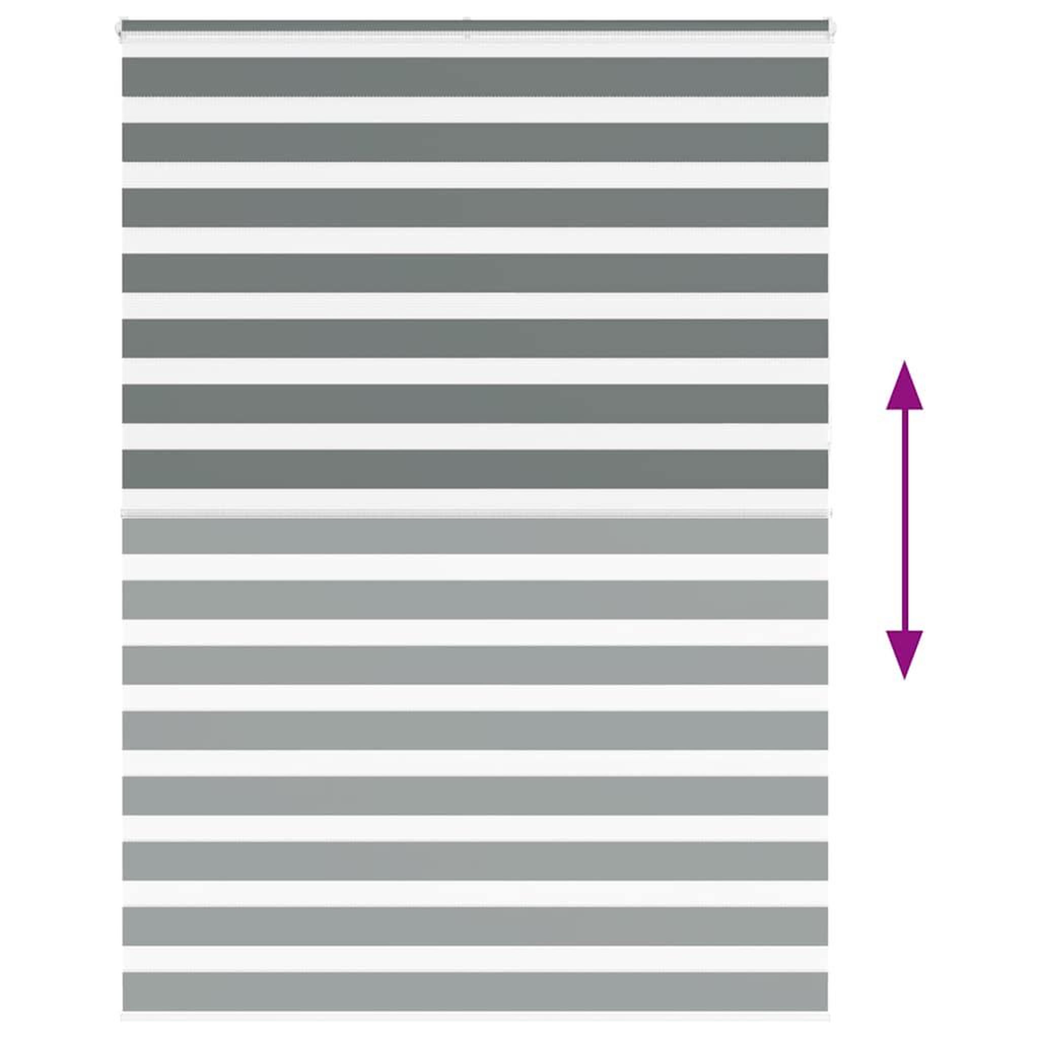 Voir la diapositive 5 : VIDAXL Store zebre gris fonce largeur du tissu 150,9 cm polyester