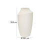 Voir la diapositive 6 : Paris Prix Vase Design Rainuré  Ice  50cm Crème
