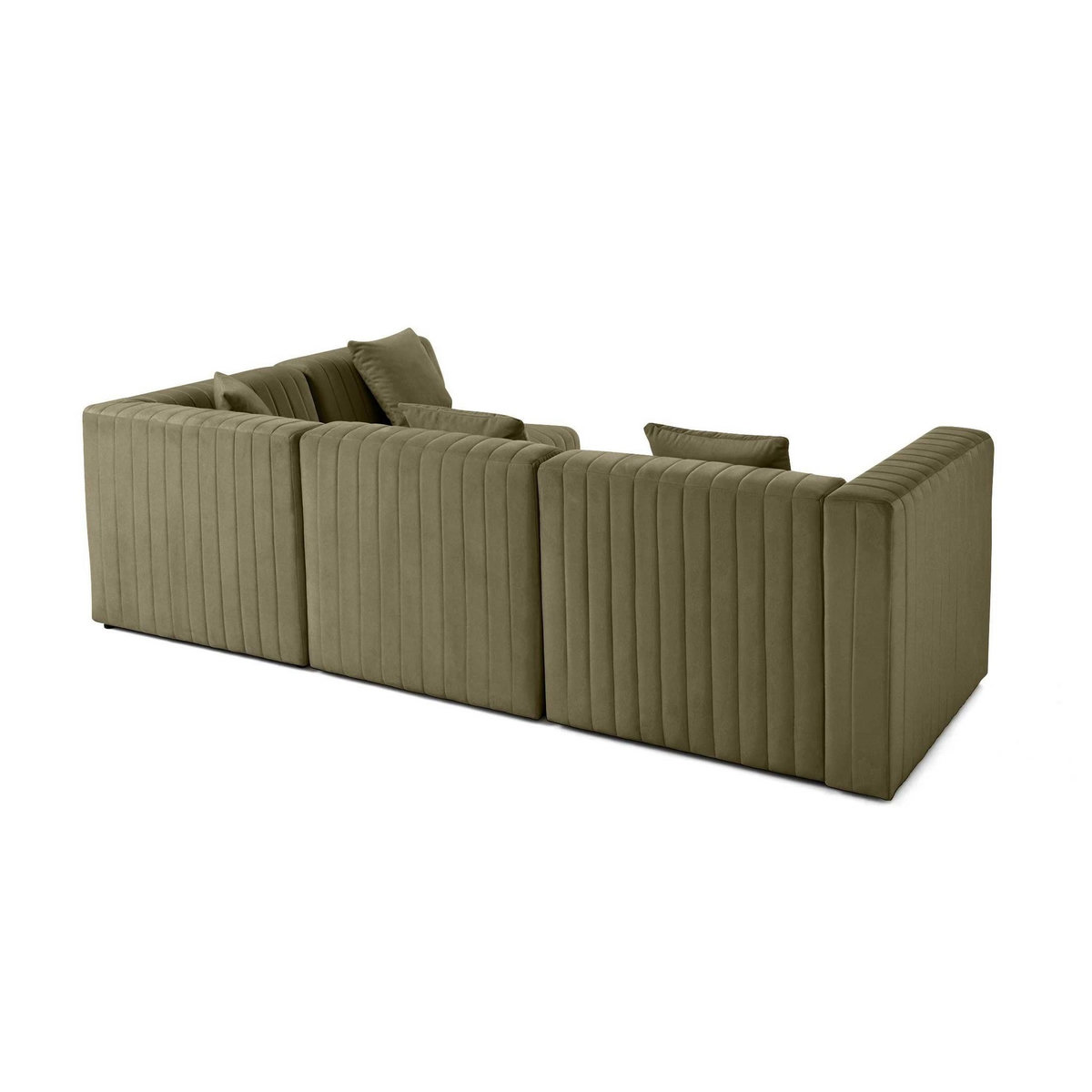 LISA DESIGN Nova - canapé modulable d'angle droit - 5 places - en velours