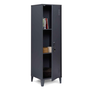 Voir la diapositive 4 : ID MARKET Armoire vestiaire ESTER porte métal gris foncé design industriel