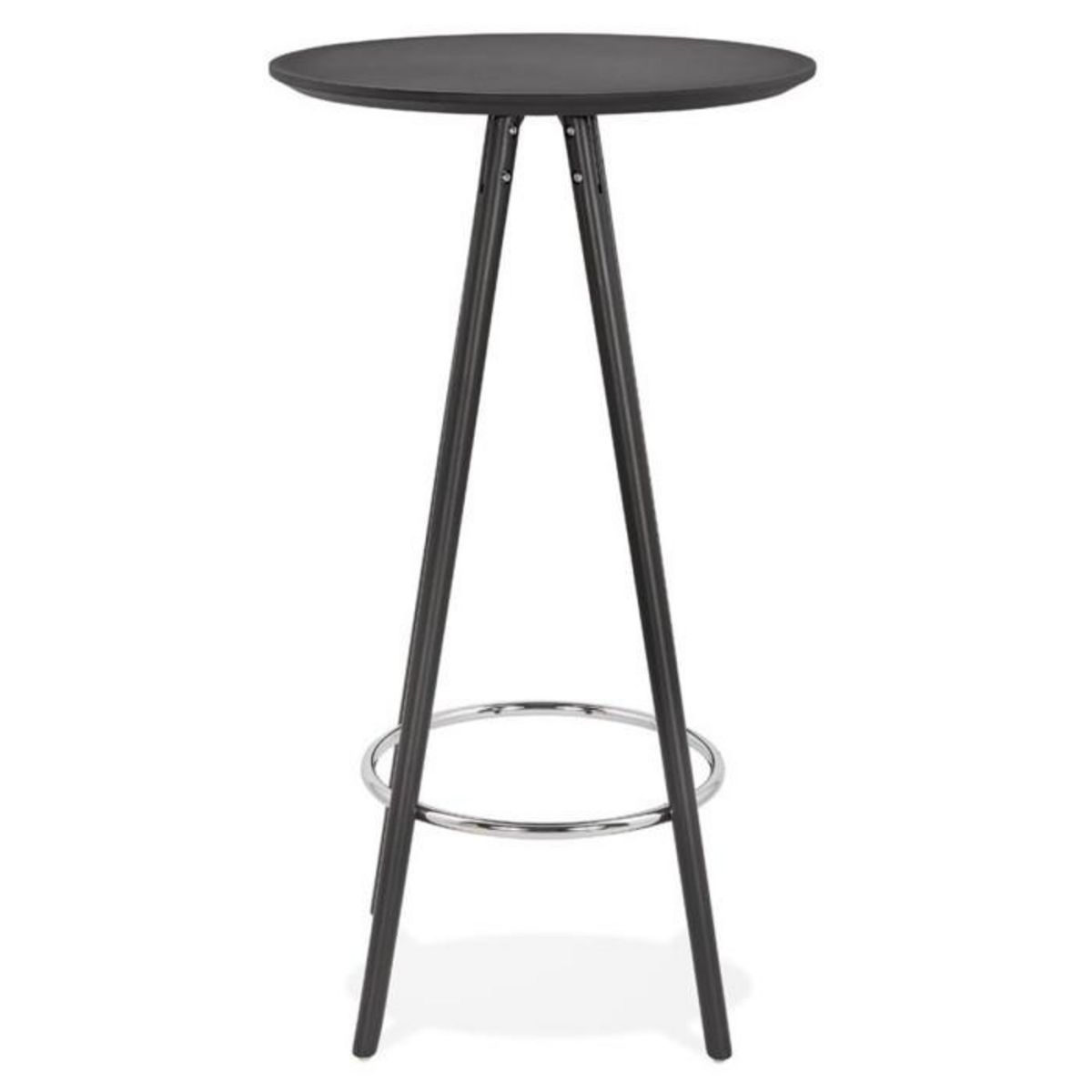 Paris Prix Table de Bar en Bois  Lizon  110cm Noir