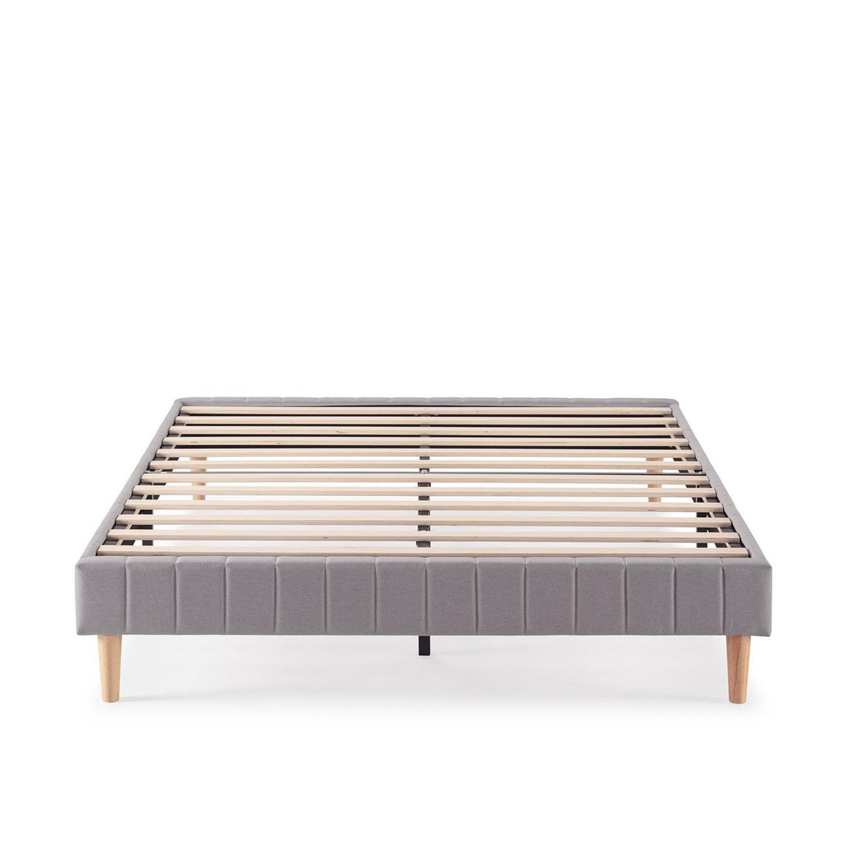 VS VENTA-STOCK Base rembourrée Eris 140x200 cm Gris clair