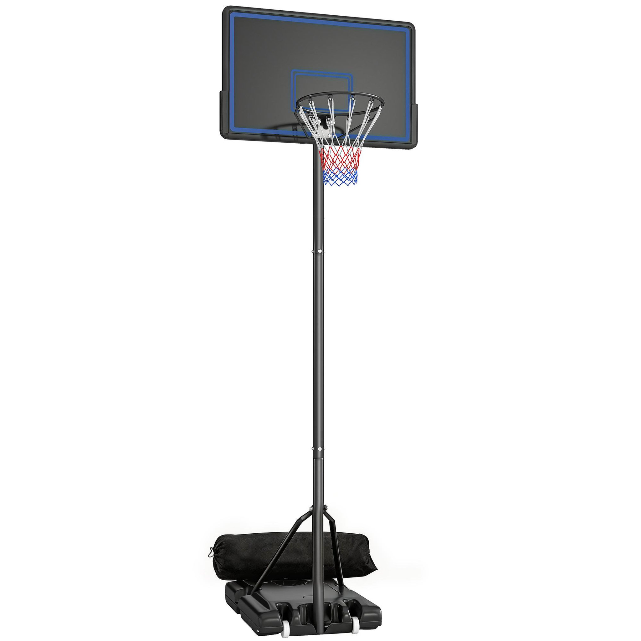 HOMCOM Panier de basketball sur pied mobile réglable h.1,35-3,05 m