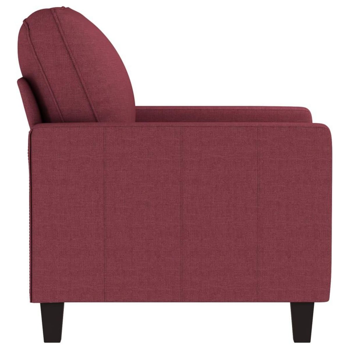 VIDAXL Fauteuil Rouge bordeaux 60 cm Tissu