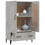 Voir la diapositive 4 : VIDAXL Buffet haut Gris beton 70x31x115 cm Bois d'ingenierie