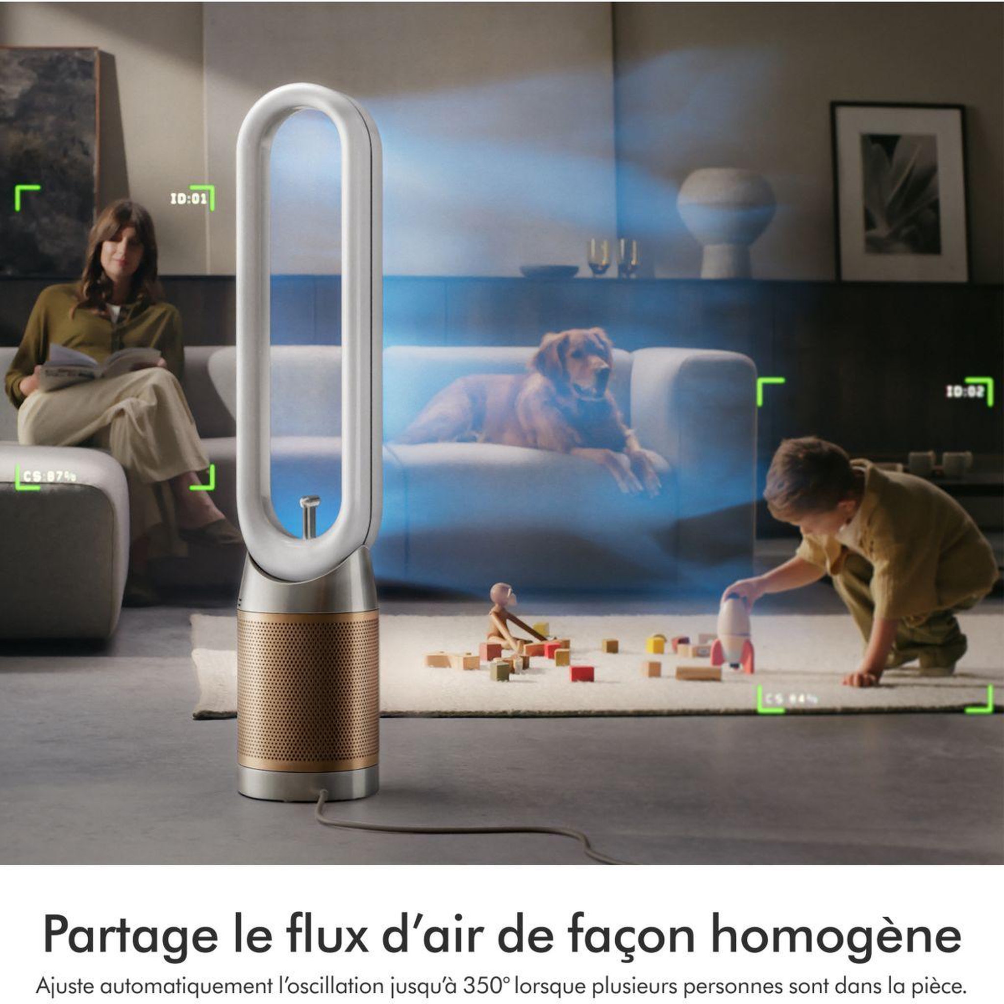 Voir la diapositive 5 : Dyson Purificateur d'air, ventilateur find+flow tp14
