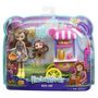 Voir la diapositive 2 : MATTEL Enchantimals - Pack Véhicule Coffret Mini Poupée - Merit Singe et son stand de fruits