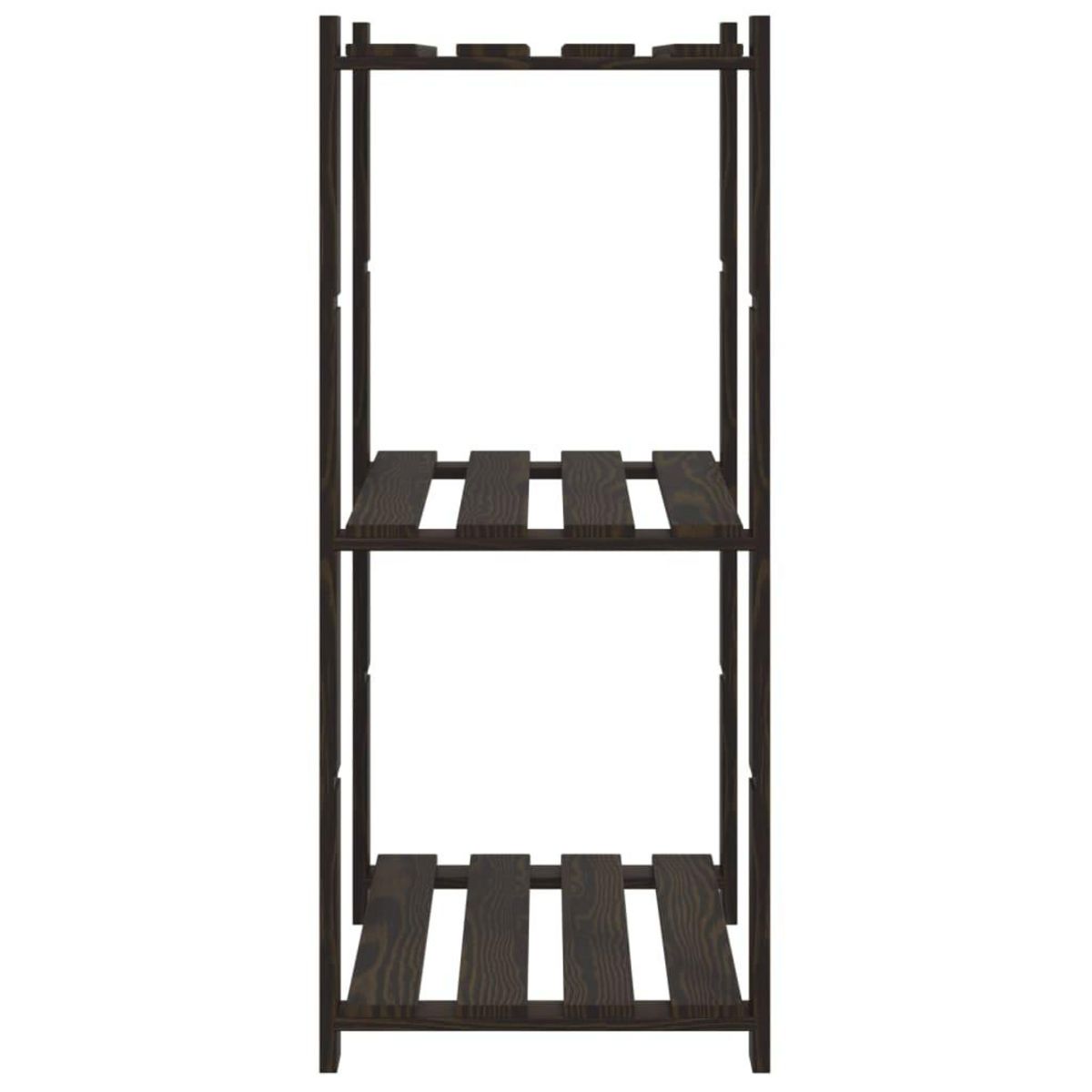 VIDAXL Support de rangement a 3 niveaux noir 60x38x90 cm bois pin