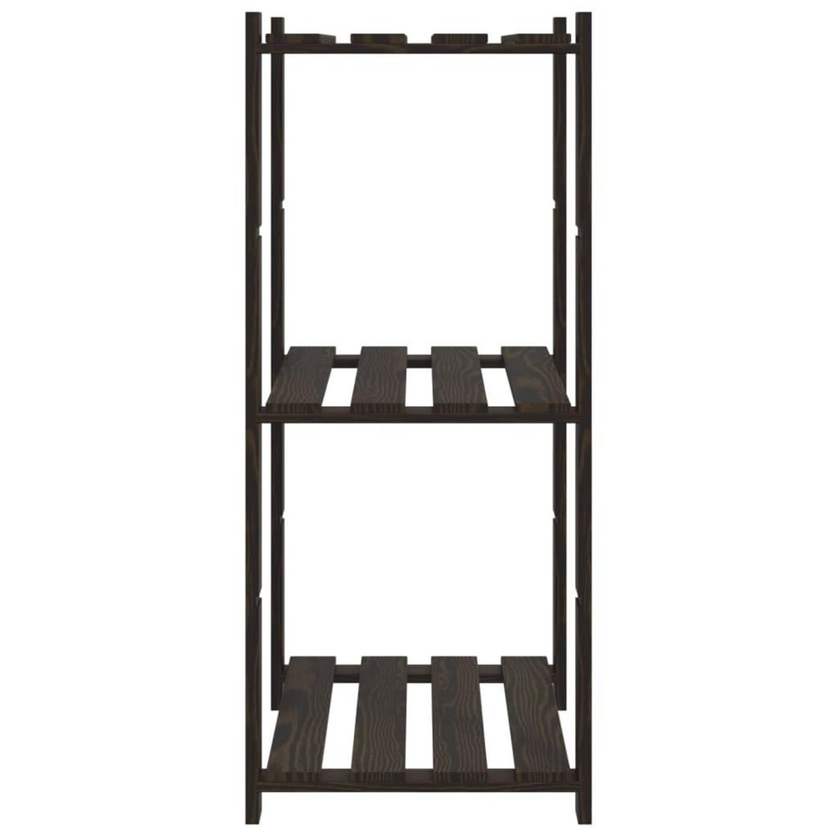 VIDAXL Support de rangement a 3 niveaux noir 60x38x90 cm bois pin