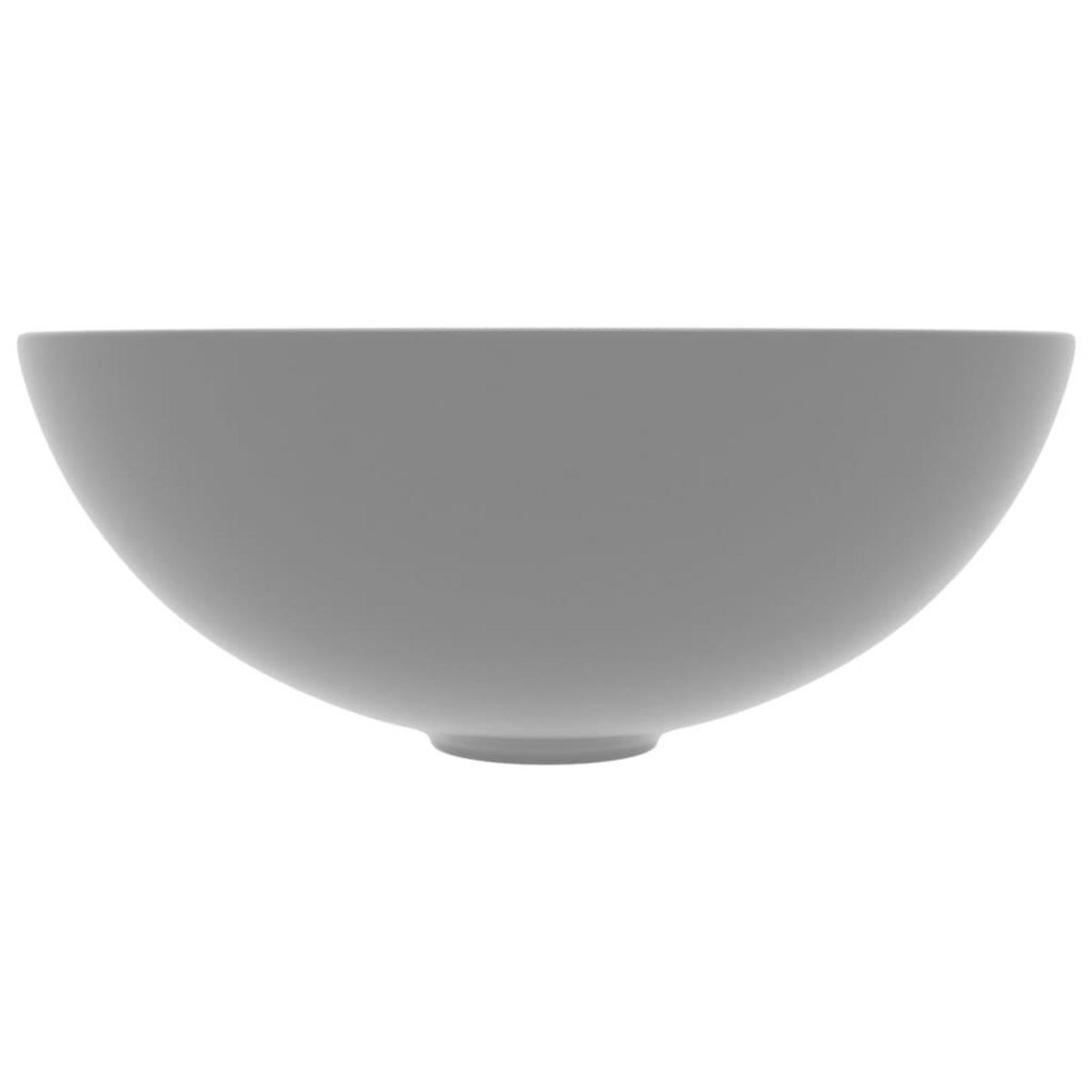 VIDAXL Lavabo de salle de bain Ceramique Gris clair Rond