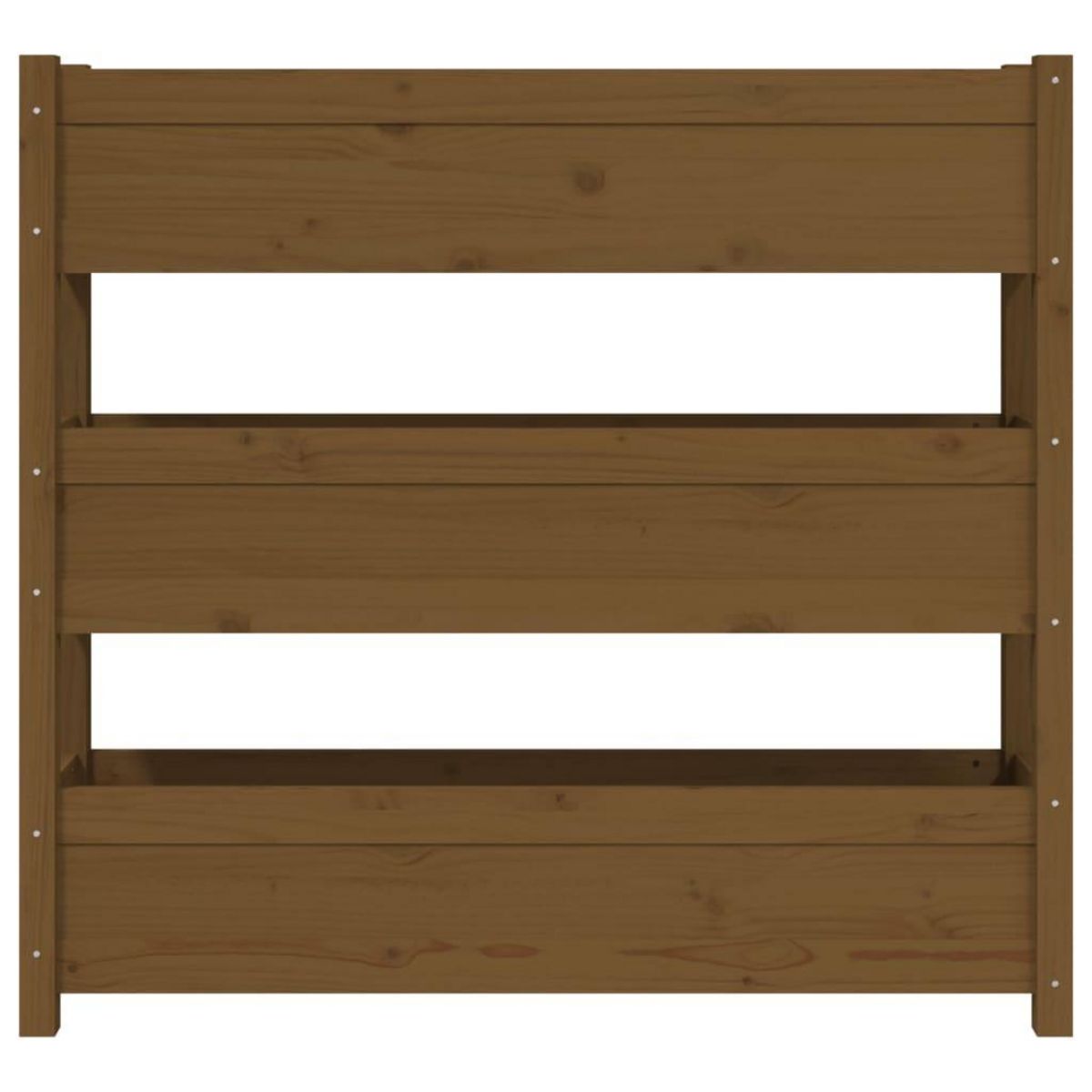 VIDAXL Jardiniere Marron miel 112x25x104,5 cm Bois massif de pin