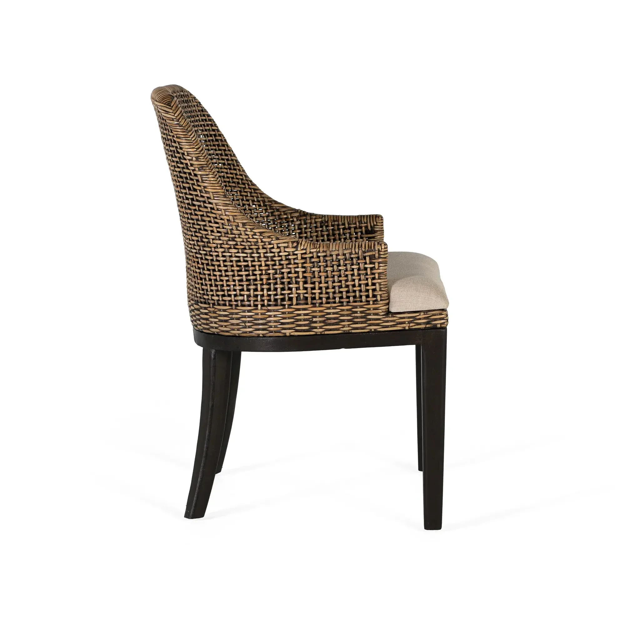 Voir la diapositive 3 : GINER Y COLOMER SL Lot de 2 chaises de salle à manger en bois d'acajou style colonial contemporain