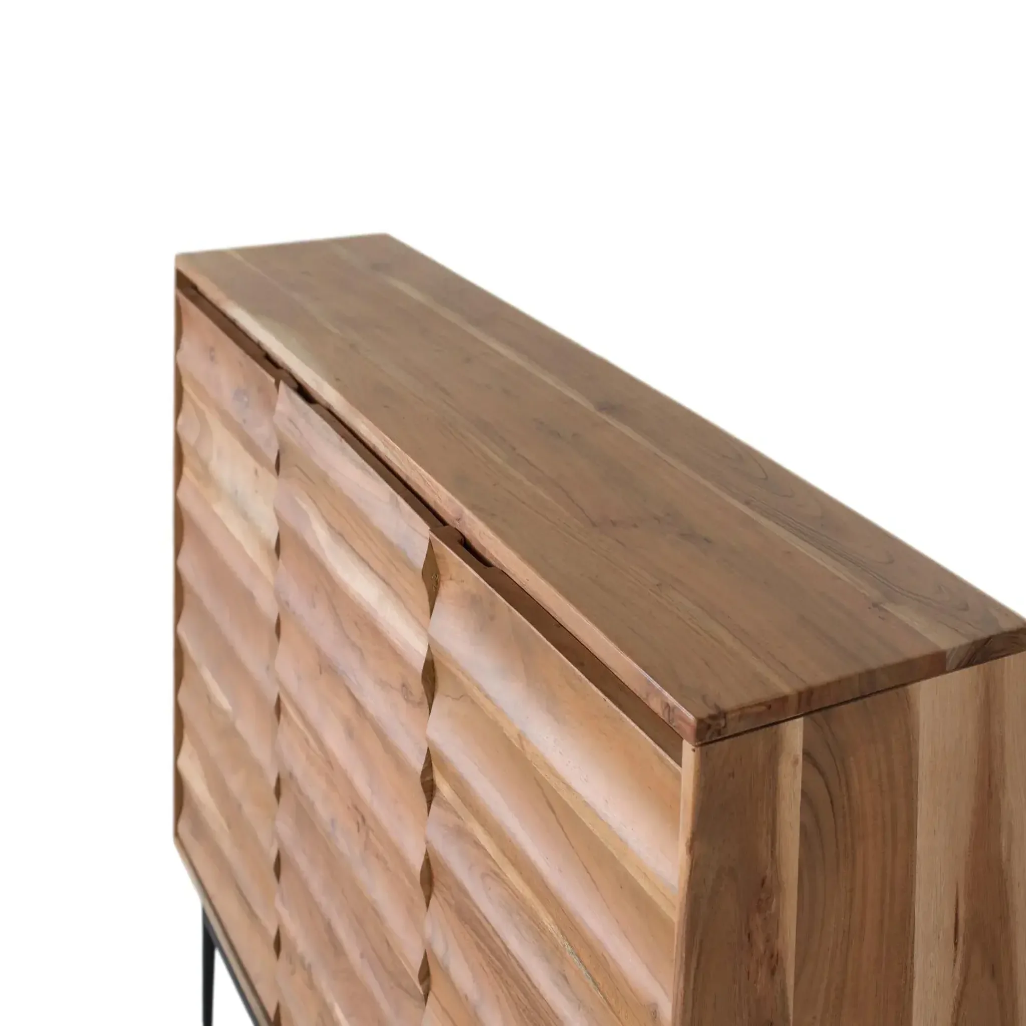 Voir la diapositive 2 : GINER Y COLOMER SL Buffet en bois d'acacia massif 145cm style rustique moderne