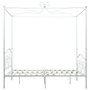 Voir la diapositive 4 : VIDAXL Cadre de lit a baldaquin Blanc Metal 120 x 200 cm
