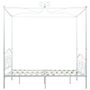 Voir la diapositive 4 : VIDAXL Cadre de lit a baldaquin Blanc Metal 120 x 200 cm