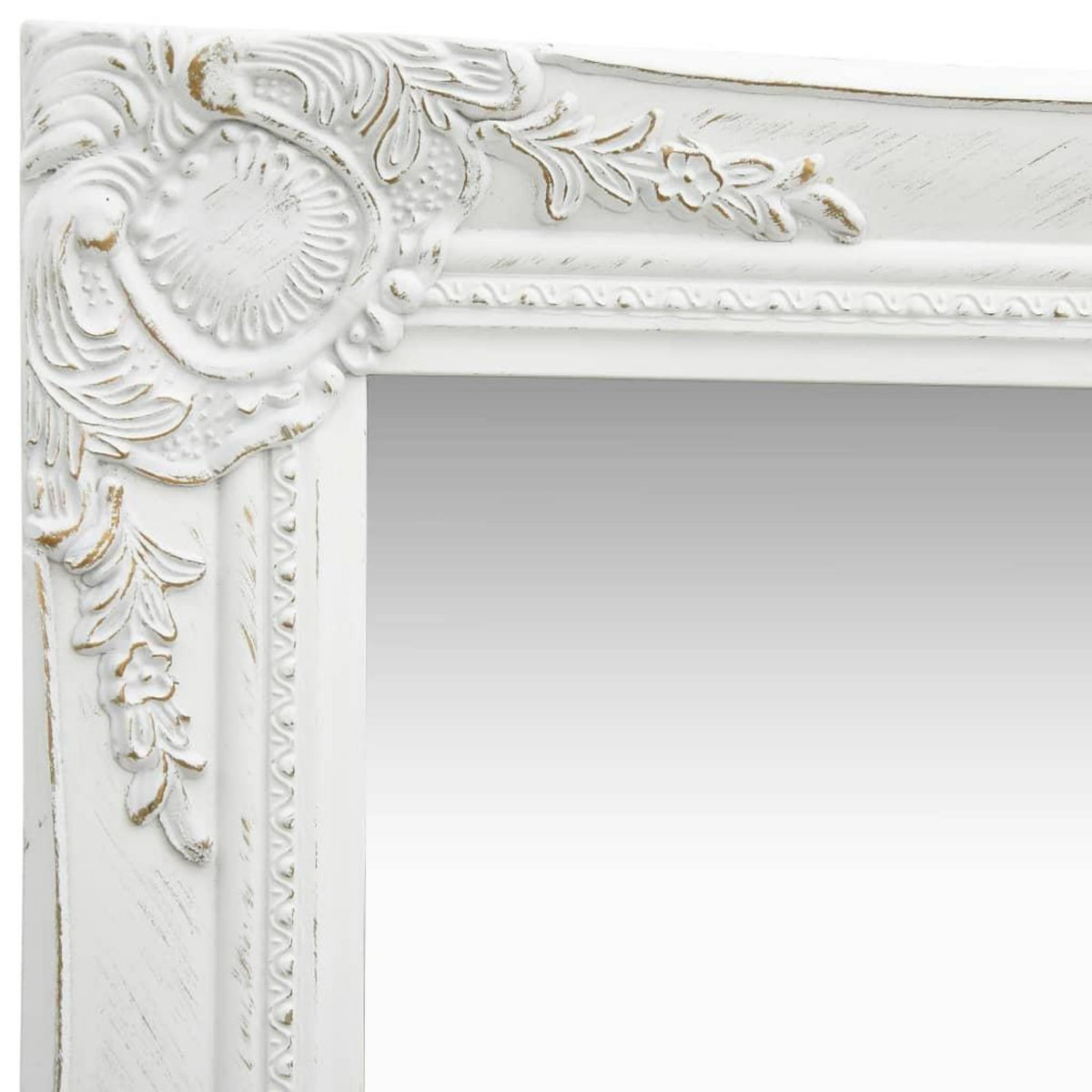 VIDAXL Miroir mural style baroque 40x40 cm Blanc