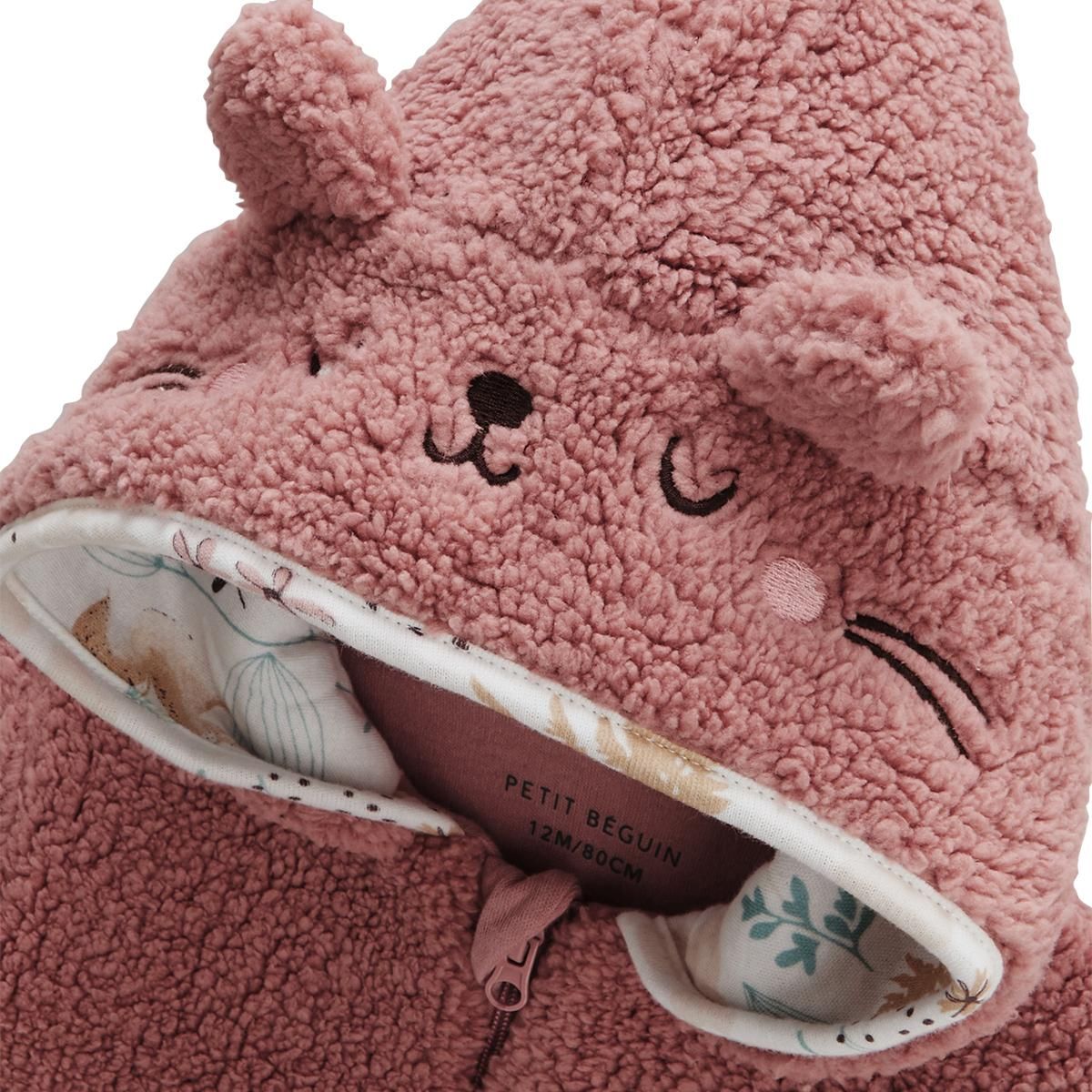 Petit Béguin Ensemble bébé veste en sherpa et pantalon en molleton Bloom