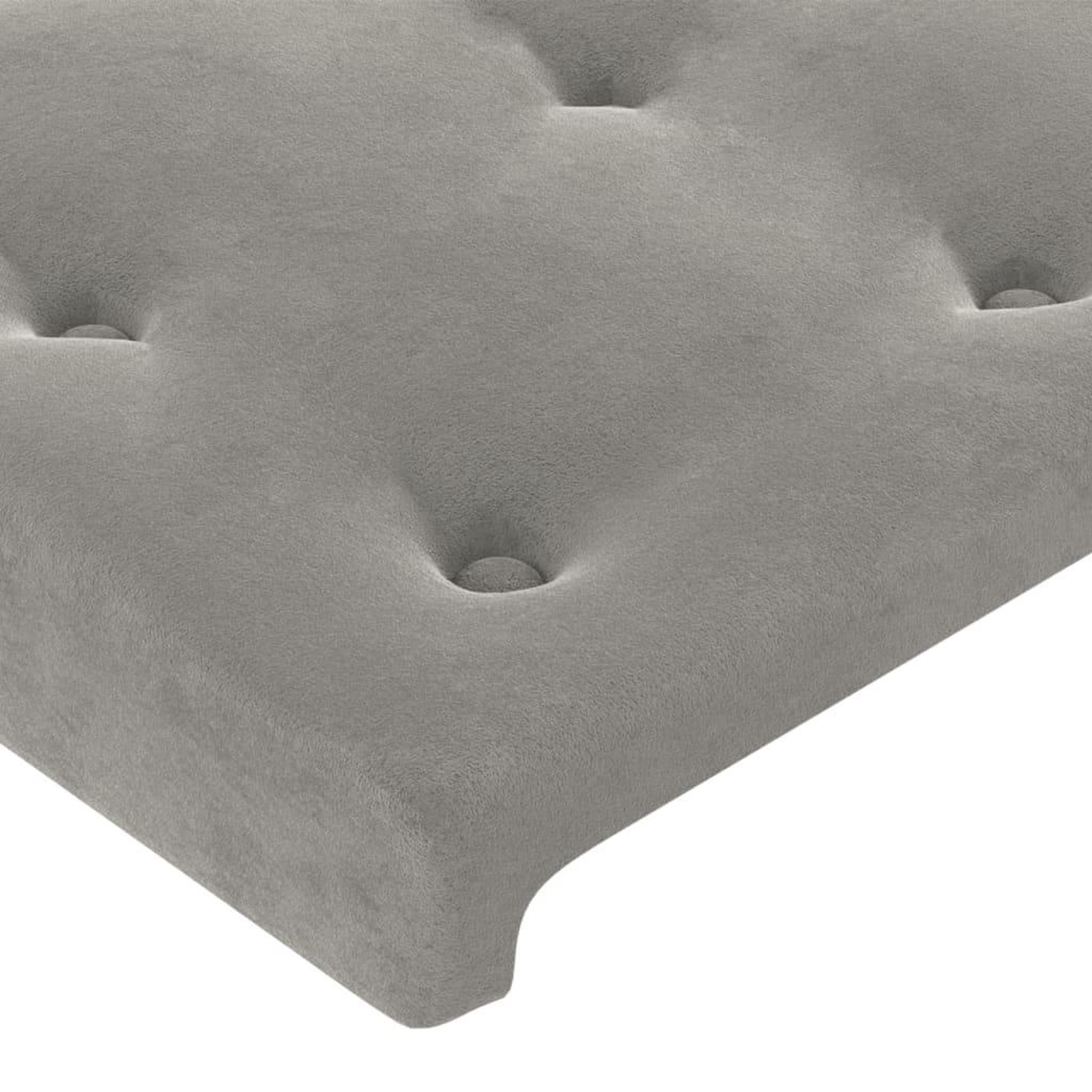 Voir la diapositive 5 : VIDAXL Tete de lit a LED Gris clair 90x5x78/88 cm Velours