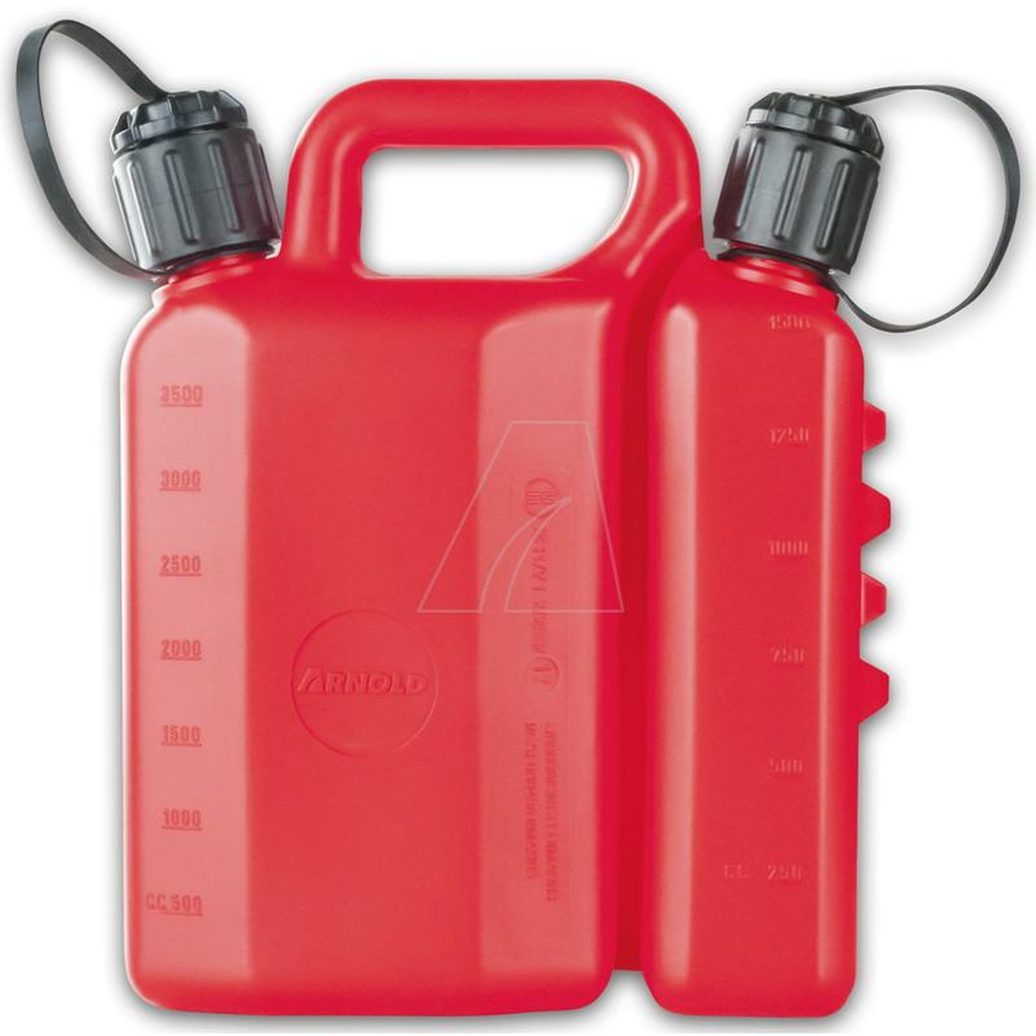 ARNOLD Jerrican double avec goulotte souple et goulotte rigide 3 + 1,5 l