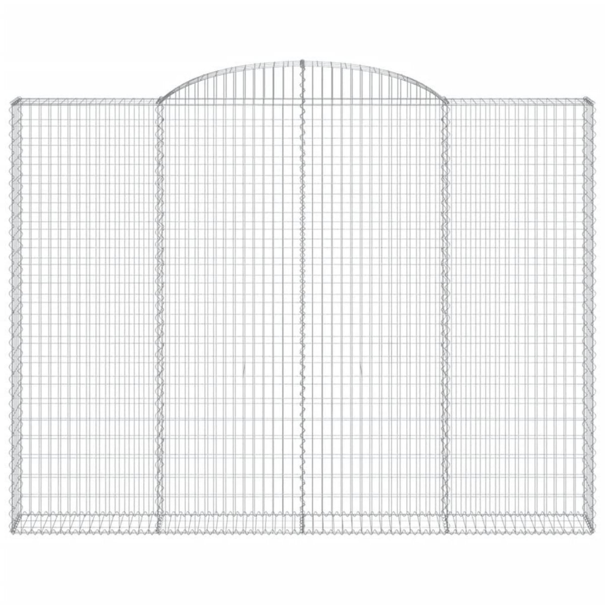VIDAXL Paniers a gabions arques 2 pcs 300x30x220/240 cm fer galvanise