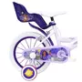 DISNEY Vélo 14  Fille Licence  Wish, Asha et la bonne étoile  pour enfant de 95/110 cm avec stabilisateurs à molettes - 2 freins - Panier avant - Porte poupée arrière