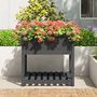 Voir la diapositive 3 : VIDAXL Jardiniere avec etagere Gris 82,5x82,5x81 cm Bois massif de pin