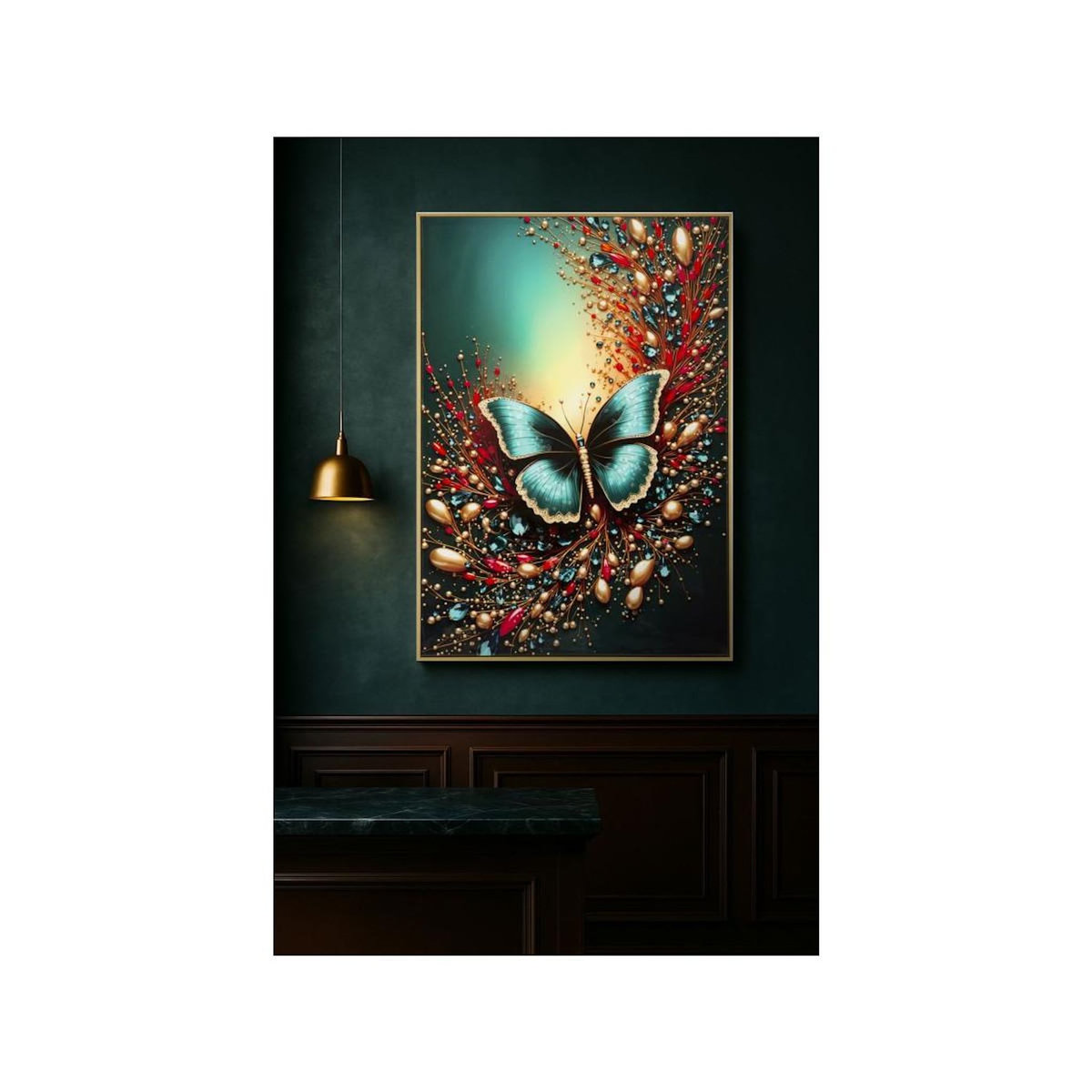 Paris Prix Tableau Imprimé  Butterfly II  70x100cm Multicolore