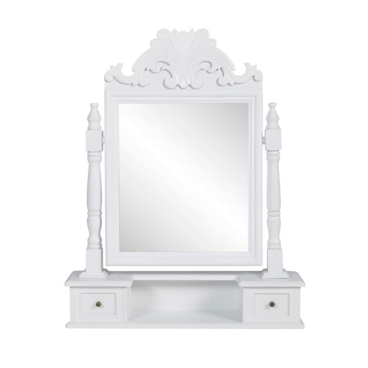 VIDAXL Coiffeuse avec miroir pivotant rectangulaire MDF