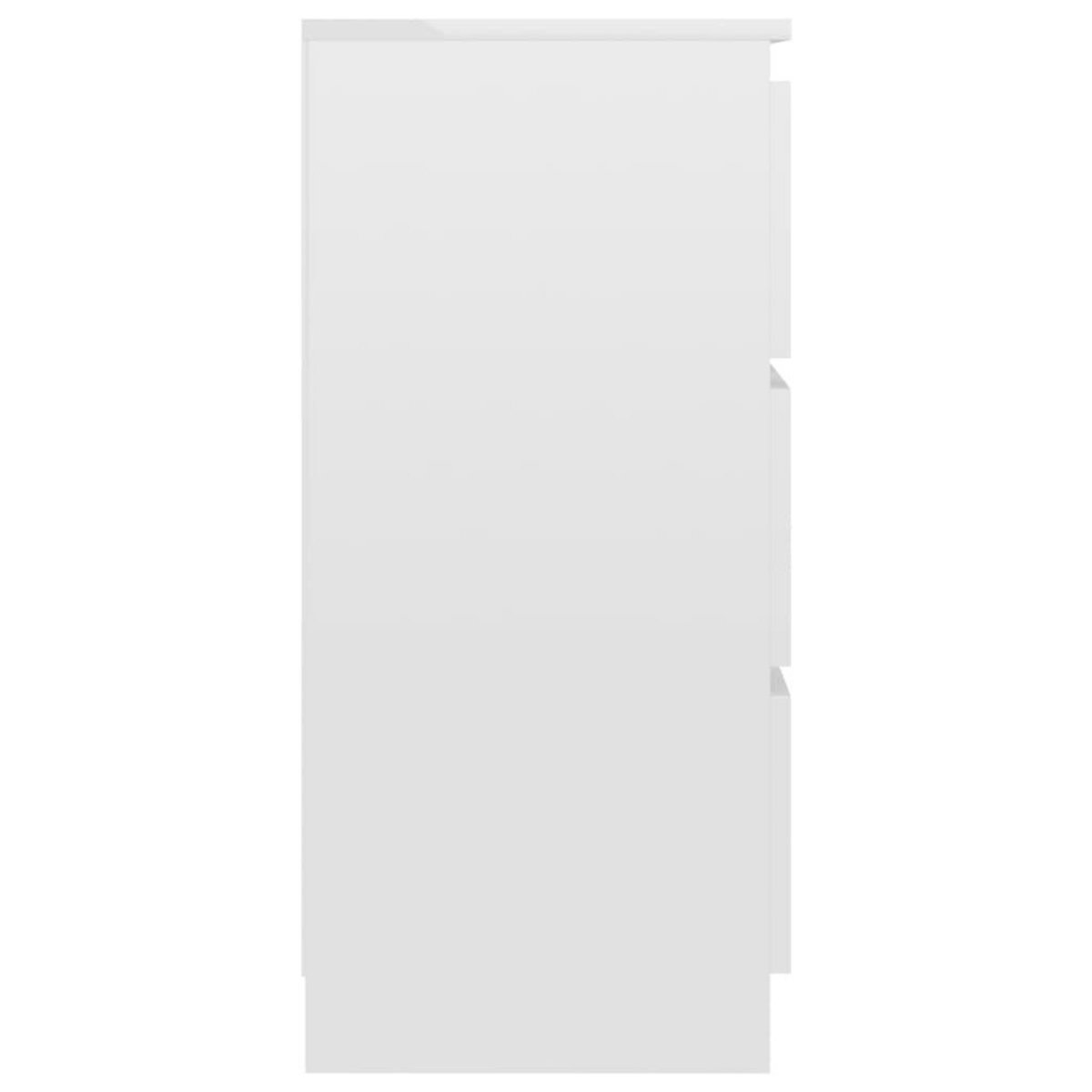 VIDAXL Buffet Blanc brillant 60x35x76 cm Bois d'ingenierie