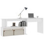 Voir la diapositive 3 : VIDAXL Bureau d'angle Blanc 200x50x76 cm Bois d'ingenierie
