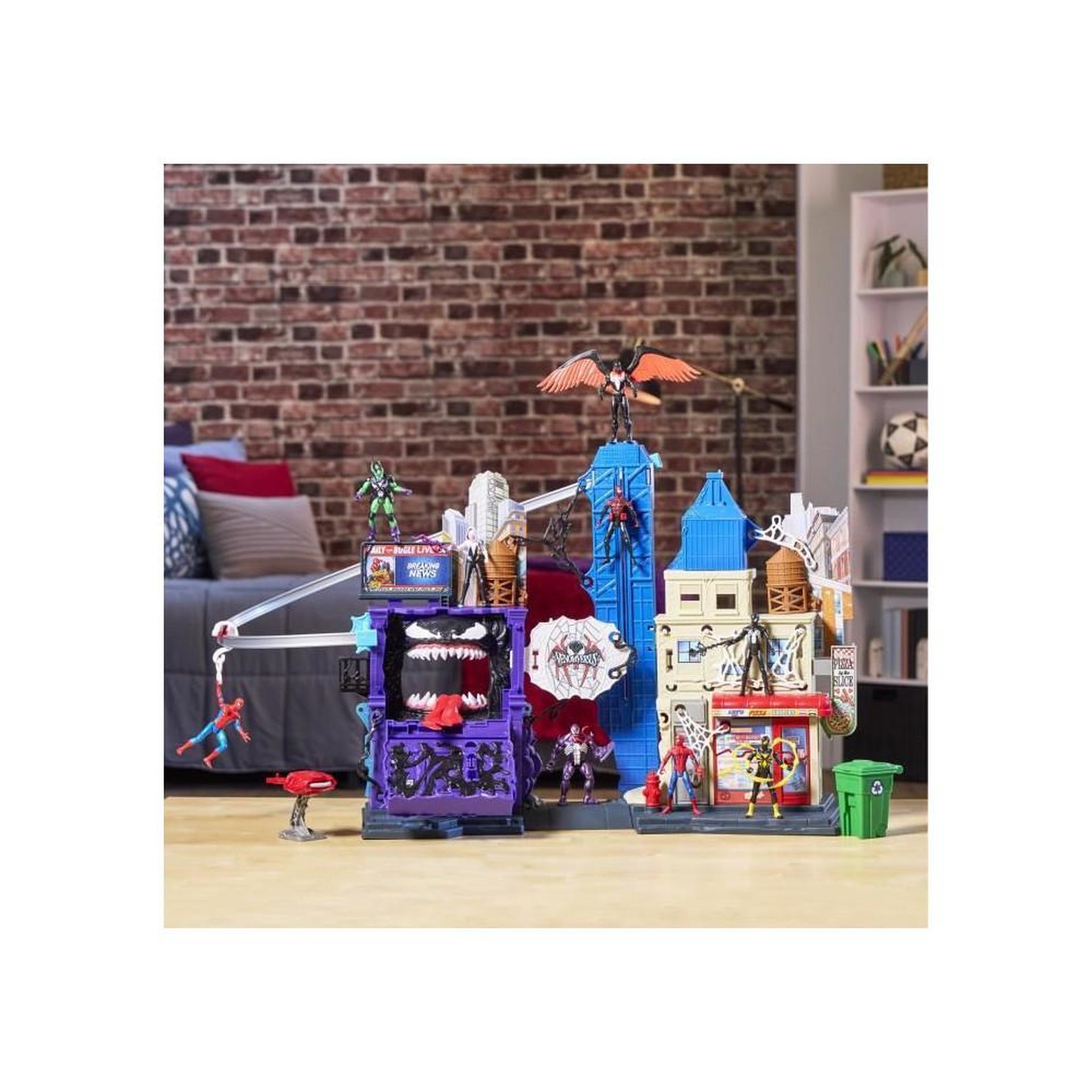 Voir la diapositive 3 : HASBRO Spiderman La ville des lanceurs de toiles, coffret pour enfants, Marvel Spider-Man VenomVersus, des 4 ans