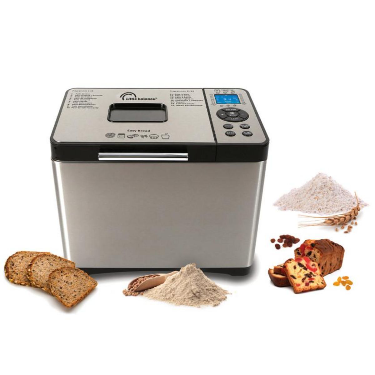 LITTLE BALANCE Machine à pain 1kg 650w inox - 8398