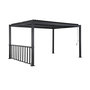 Voir la diapositive 1 : SWEEEK Pergola bioclimatique aluminium et acier 4x3m + bar 3m anthracite Palace