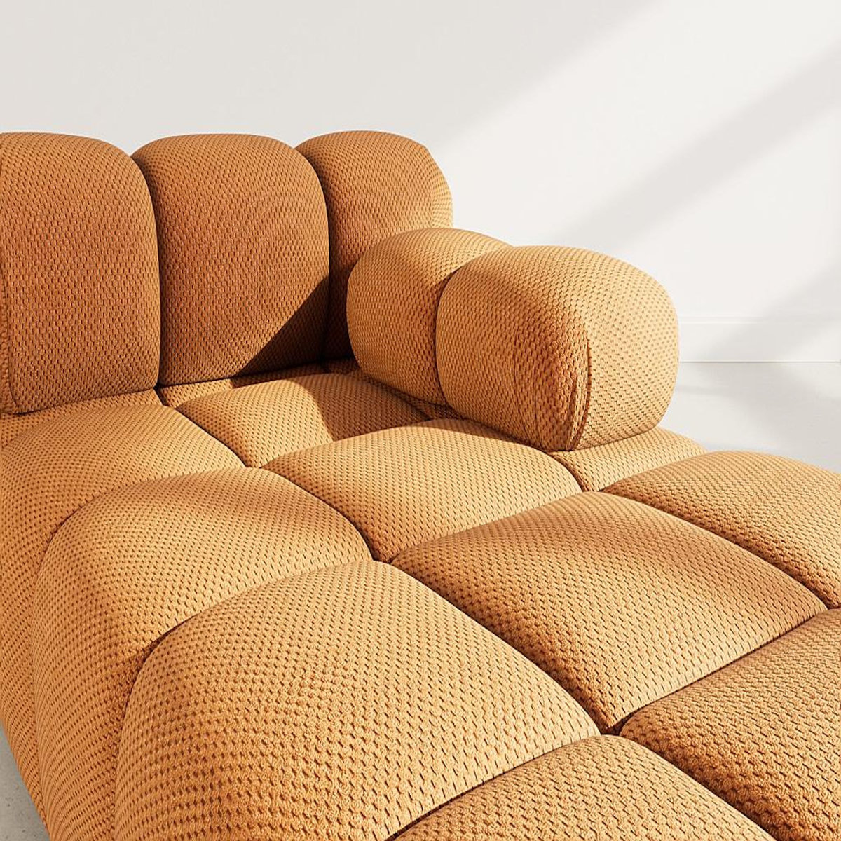 LISA DESIGN Ruby - module d'assise méridienne droite en velours texturé