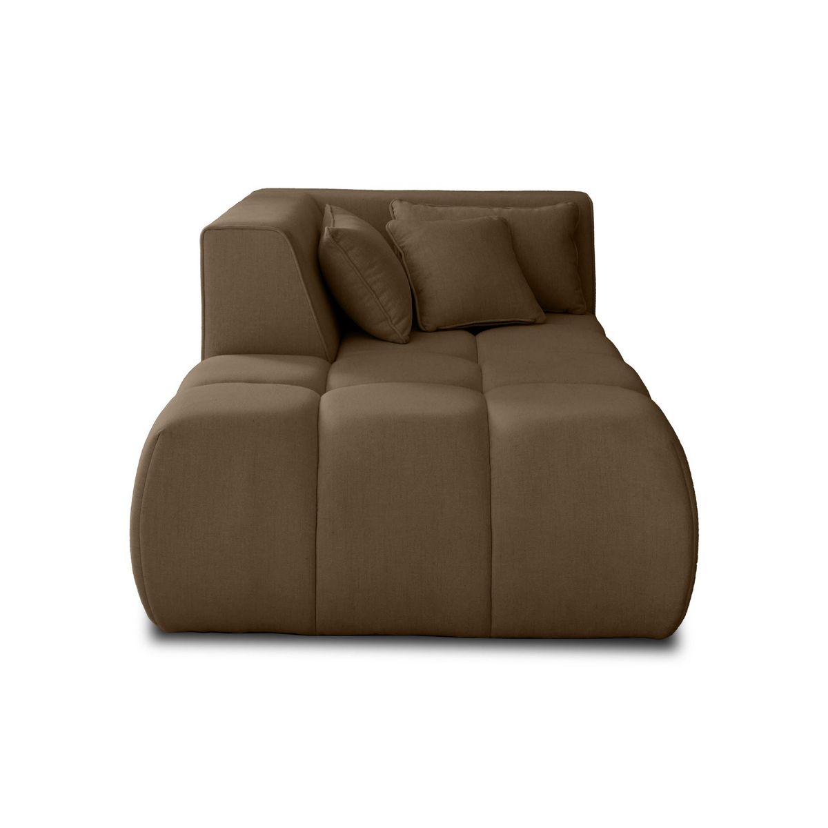 LISA DESIGN Caracas - module d'assise méridienne gauche - en tissu