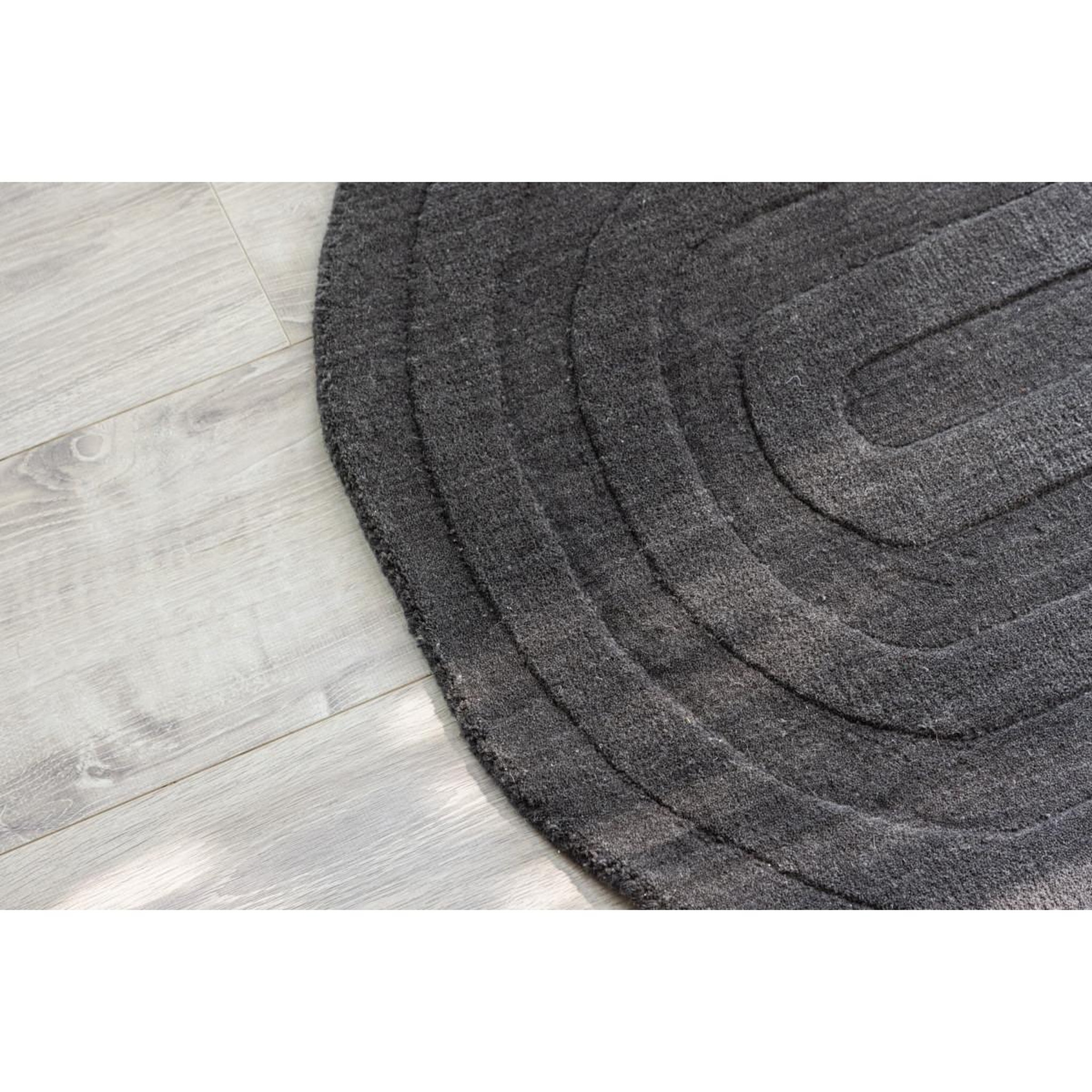 Voir la diapositive 5 : Paris Prix Tapis demi-rond  nora  50x80cm gris