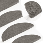 VIDAXL Tapis d'escalier auto-adhesifs 10 pcs gris 56x17x3 cm
