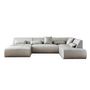 Voir la diapositive 6 : LISA DESIGN Onyx - canapé panoramique d'angle droit 7 places - en tissu