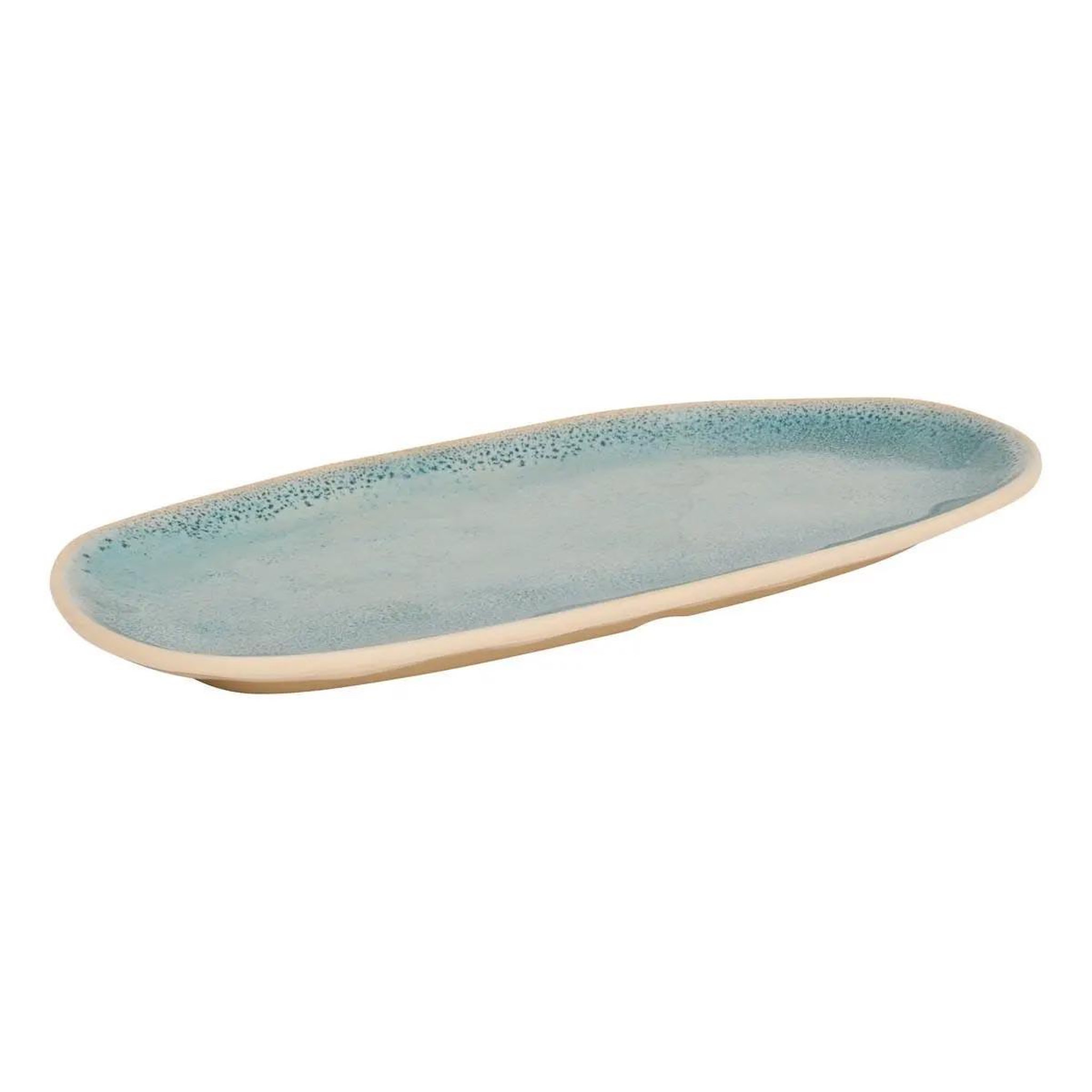SECRET DE GOURMET Plat de présentation ovale  pia  31cm bleu