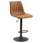 IDIMEX Lot de 2 tabourets de bar VENEZA en tissu suédine. Coloris disponibles : Gris