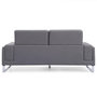 Voir la diapositive 3 : Paris Prix Canapé 3 Places Tissu  Ezekiel  198cm Gris Clair