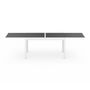 Voir la diapositive 3 : ID MARKET Salon de jardin MADRID table extensible 135-270 CM et 12 chaises empilables blanc et gris