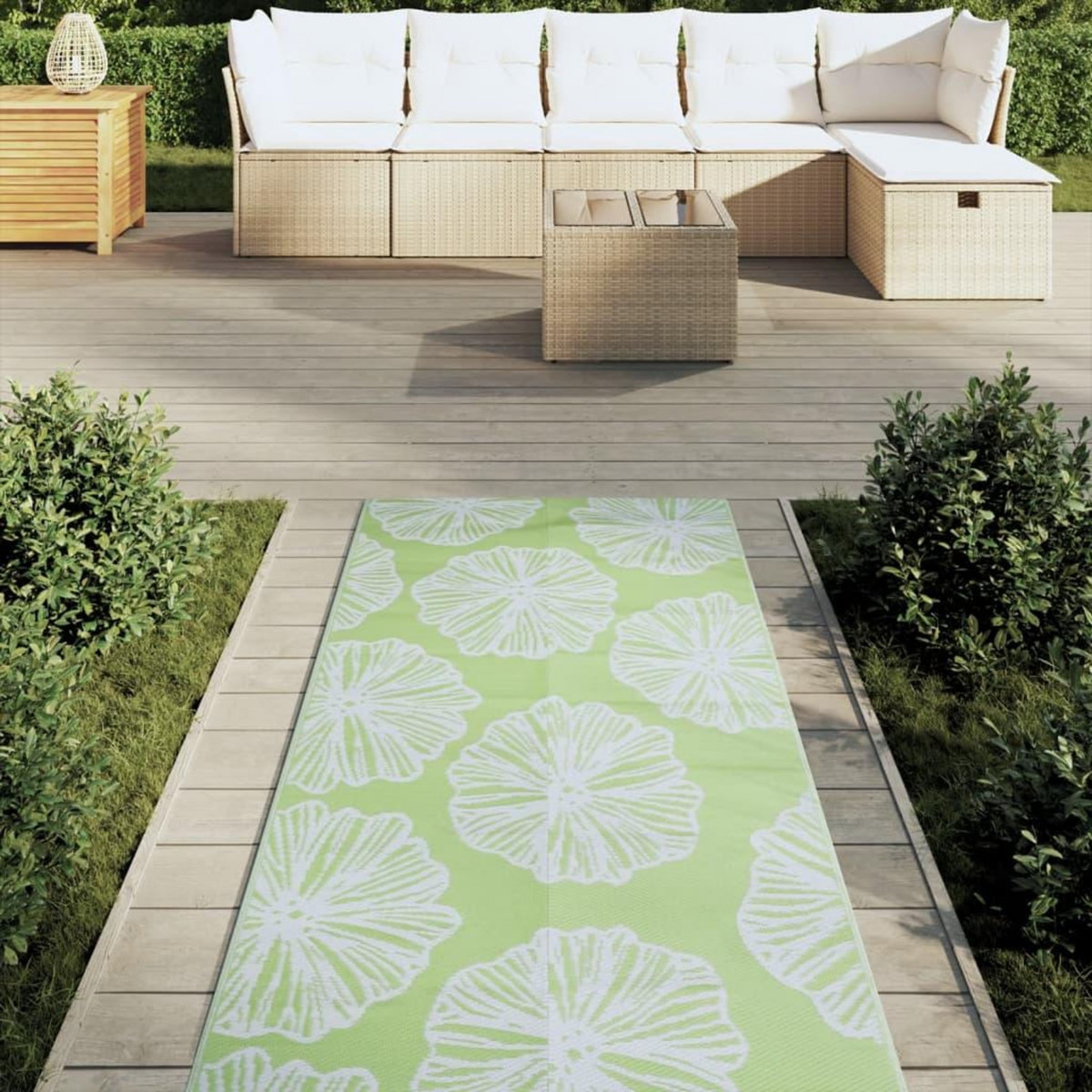 VIDAXL Tapis d'exterieur ARAKIL vert 80x250 cm PP