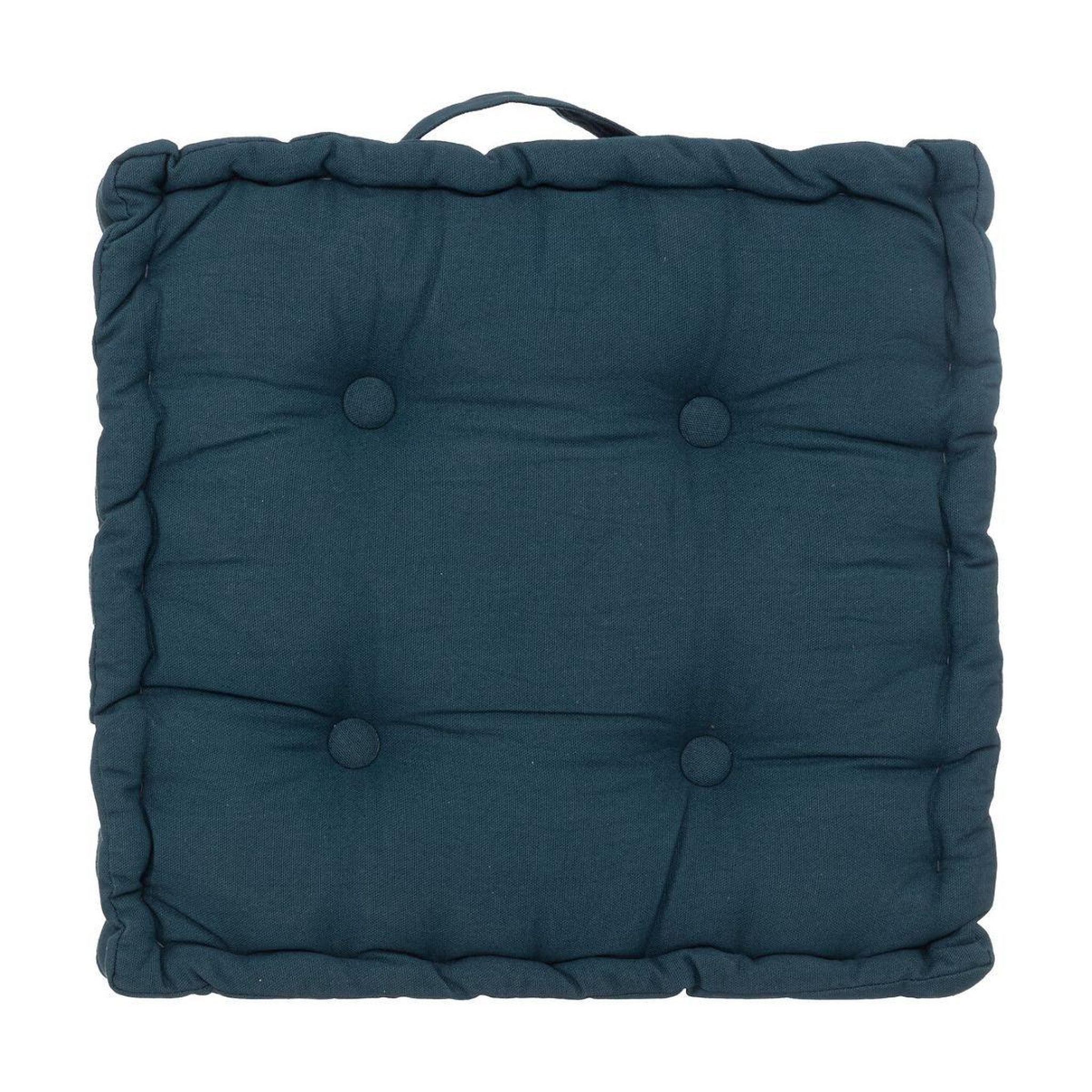 ATMOSPHERA Coussin de sol  dorian  40x40cm bleu égéen