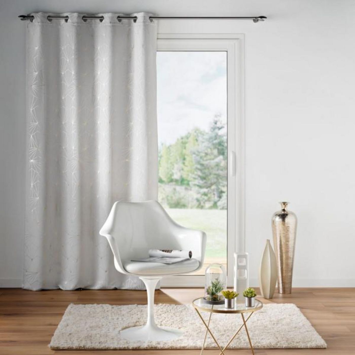 Paris Prix Rideau Occultant à Œillets  Eclat  140x260cm Blanc